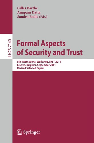 Cover for Formal Aspects of Security and Trust