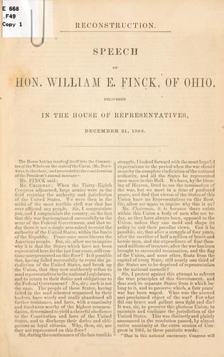 Cover for Reconstruction.