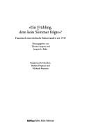 Cover for Ein Frühling, dem kein Sommer folgte?