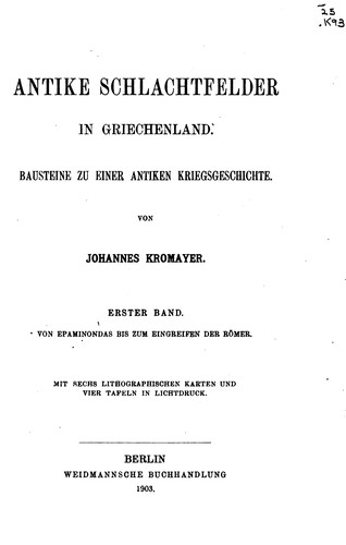 Cover for Antike Schlachtfelder: Bausteine zu einer antiken Kriegsgeschichte