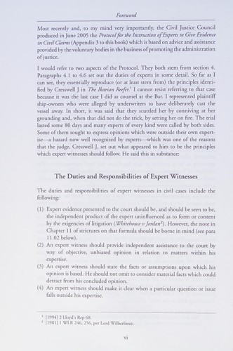 Cover for Experts in the civil courts