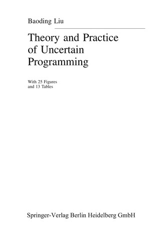 Cover for Theory and Practice of Uncertain Programming