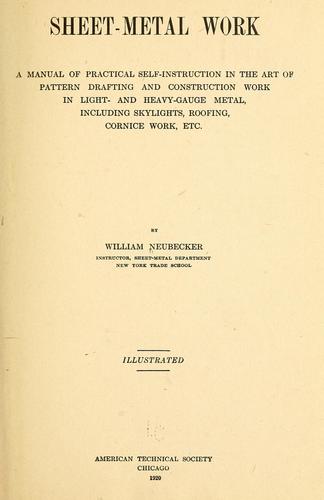 Cover for Sheet-metal work