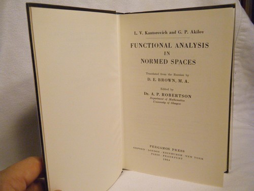Cover for Functional analysis in normed spaces