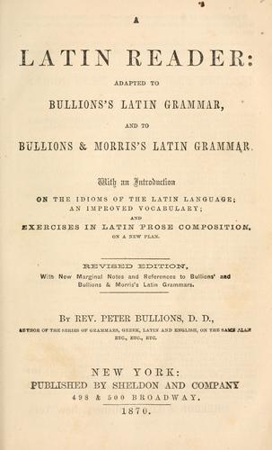 Cover for A Latin reader