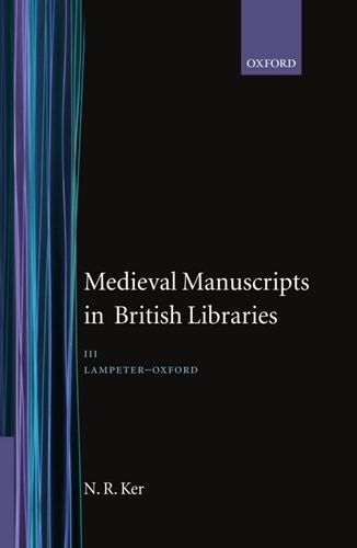Cover for Medieval Manuscripts in British Libraries: Volume III