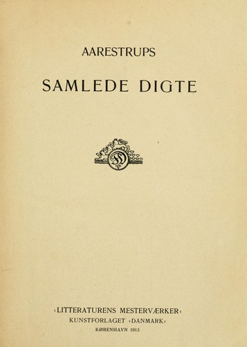 Cover for Aarestrups samlede digte