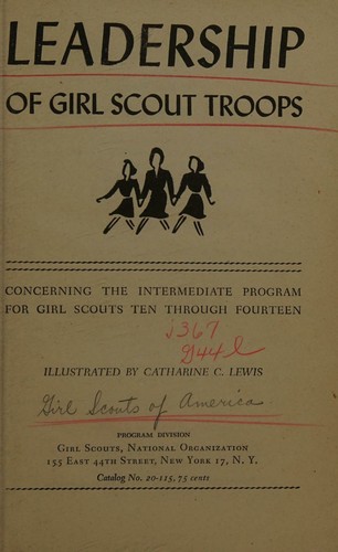 Cover for Leadership of Girl Scout Troops (intermediate program)