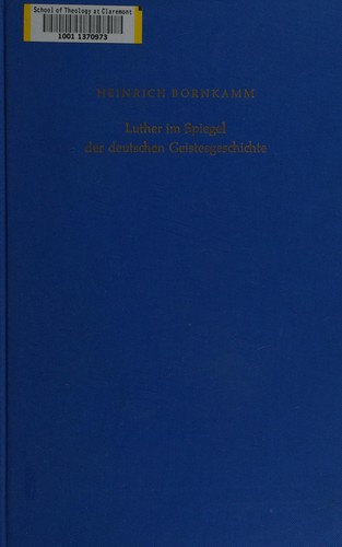 Cover for Luther im Spiegel der deutschen Geistesgeschichte.