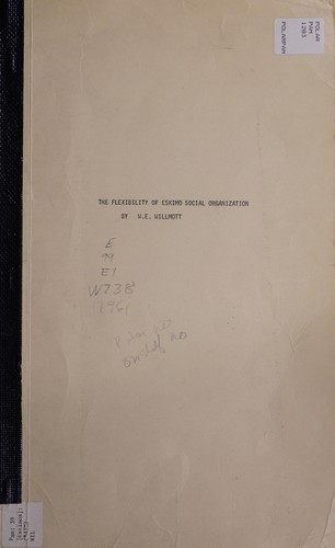Cover for The flexibility of Eskimo social organization