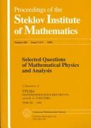 Cover for Selected questions of mathematical physics and analysis