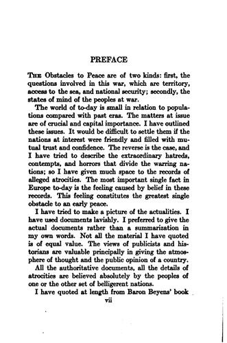 Cover for Obstacles to peace