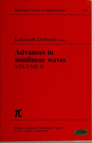 Cover for Advances in nonlinear waves