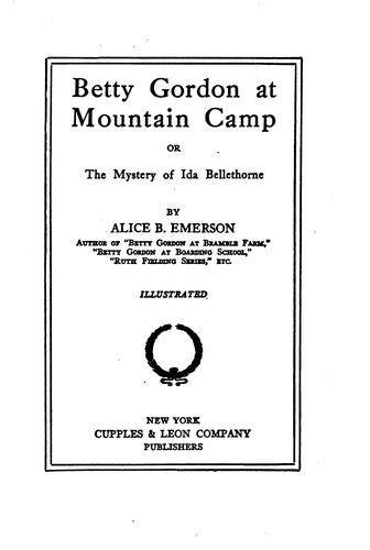 Cover for Betty Gordon at Mountain Camp