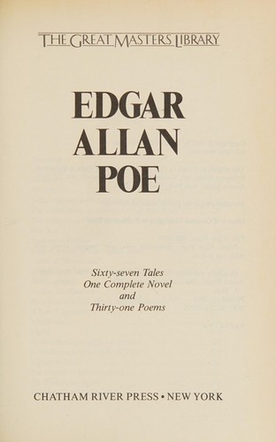 Cover for Great works of Edgar Allan Poe