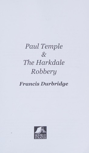 Cover for Paul Temple and the Harkdale Robbery