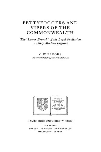 Cover for Pettyfoggers and vipers of the Commonwealth