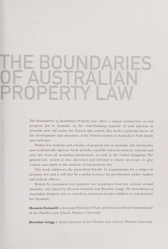 Cover for Boundaries of Property