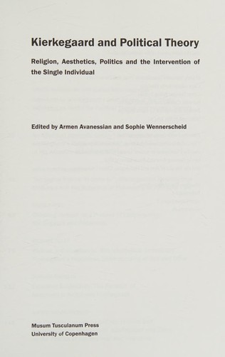 Cover for Kierkegaard and Political Theory