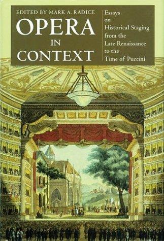 Cover for Opera in context