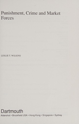 Cover for Punishment, crime, and market forces