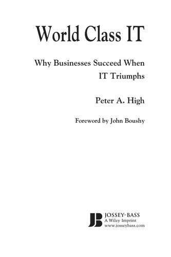 Cover for World class IT