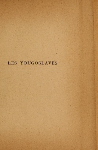 Cover for Les Yougoslaves