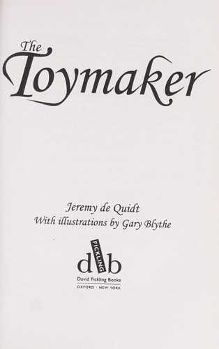 Cover for The toymaker