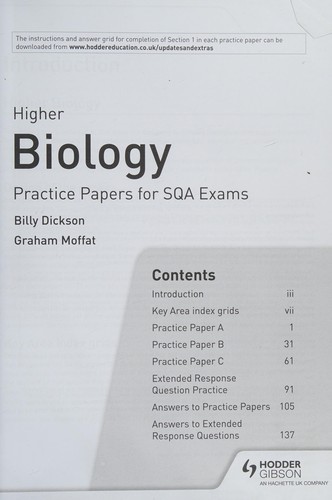 Cover for Higher Biology