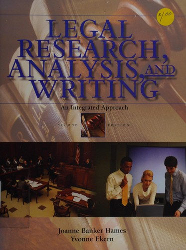Cover for Legal research, analysis, and writing