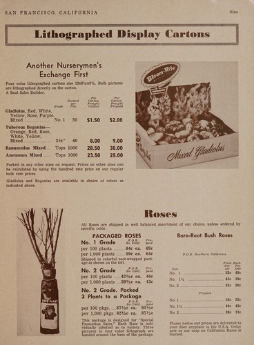 Cover for Wholesale bulbs, plants, supplies, spring '57