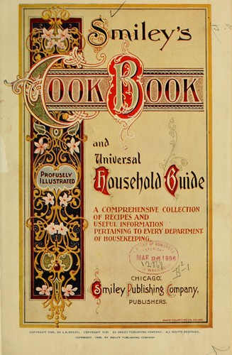 Cover for Smiley's cook book and universal household guide