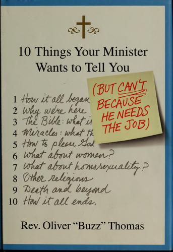 Cover for 10 Things Your Minister Wants to Tell You