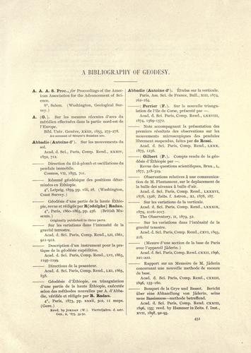 Cover for A bibliography of geodesy.