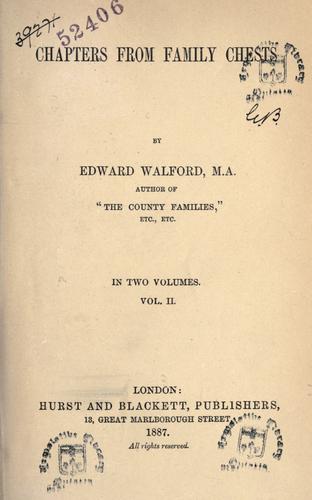 Cover for Chapters from family chests