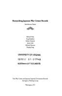 Cover for Researching Japanese war crimes records