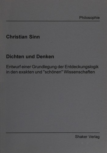 Cover for Dichten und Denken