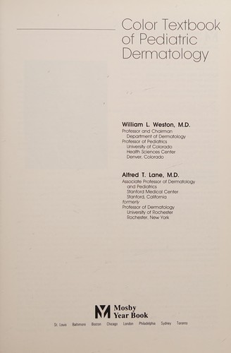 Cover for Color textbook of pediatric dermatology