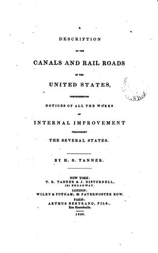 Cover for A Description of the Canals and Rail Roads of the United States ...