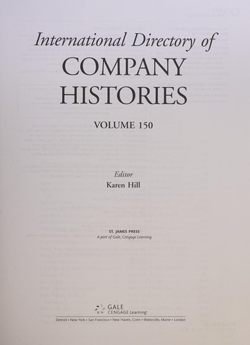 Cover for International directory of company histories
