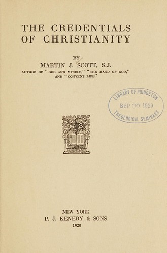 Cover for The credentials of Christianity