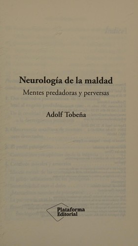Cover for Neurología de la Maldad