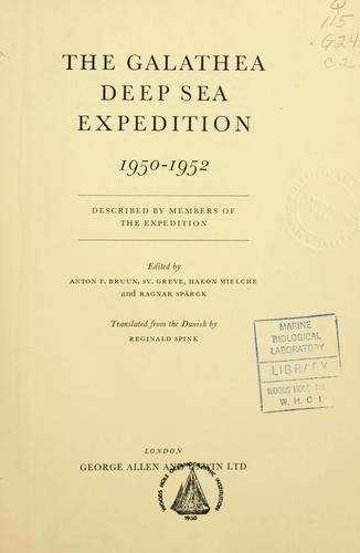 Cover for The Galathea Deep Sea Expedition, 1950-1952