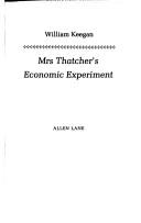 Cover for Mrs. Thatcher's economic experiment