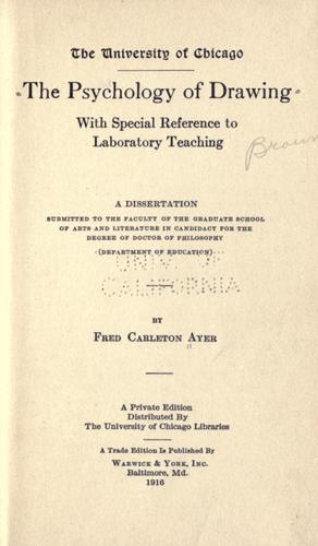 Cover for The psychology of drawing