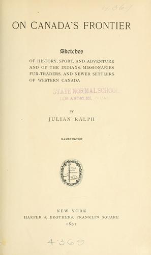 Cover for On Canada's frontier