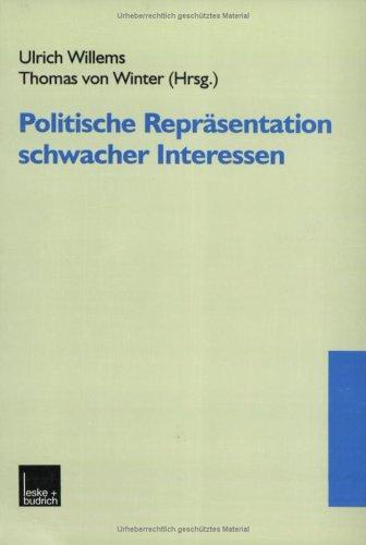 Cover for Politische Repräsentation schwacher Interessen.