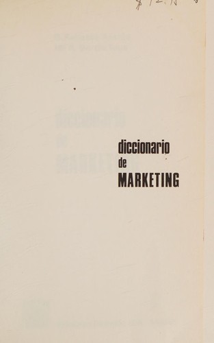 Cover for Diccionario de marketing