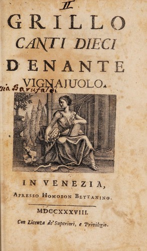 Cover for Grillo canti dieci