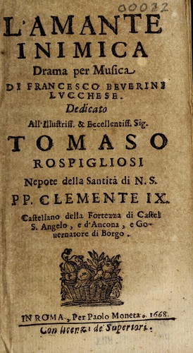 Cover for L'amante inimica
